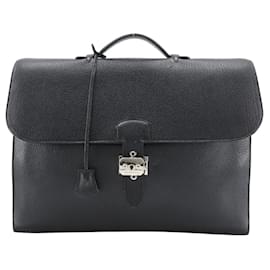 Hermès-Hermes Sac a Depeche 41 Briefcase Black-Black