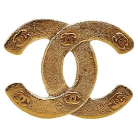 Chanel-Chanel Coco Mark Gold Brooch-Golden,Metallic