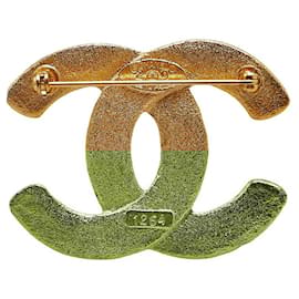 Chanel-Broche en or Chanel Coco Mark-Doré,Métallisé