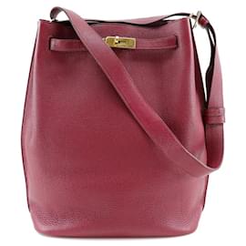 Hermès-Hermes So Kelly 26 Togo Shoulder Bag Red-Red