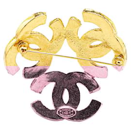 Chanel-Chanel Vintage Coco Mark Brooch Gold-Golden,Metallic
