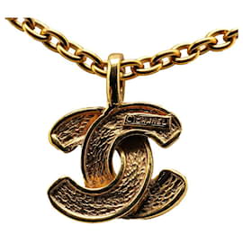 Chanel-Chanel Matelasse Coco Mark Necklace Gold-Golden,Metallic