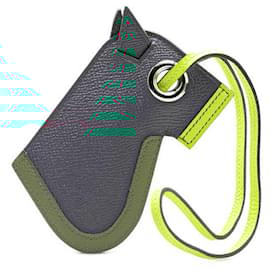 Hermès-Hermes Camail Horse Charm Keyring-Green