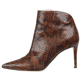 Giuseppe Zanotti Botines efecto piel de serpiente marrón - talla EU 36 (UK 3) Castaño