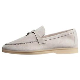 Loro Piana Light grey suede loafers - size EU 39 Grey