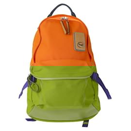 Loewe-Loewe Eye Nature Backpack-Brown,Blue,Orange