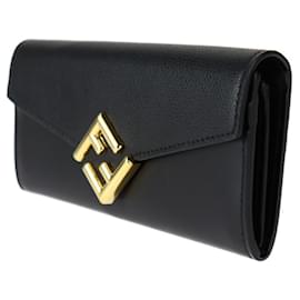 Fendi-Fendi FF Diamond Long Wallet-Black