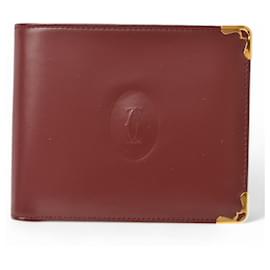 Cartier-Cartier Bi-fold Wallet in Bordeaux-Dark red