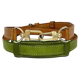 Louis Vuitton-Louis Vuitton Beige Leather Shoulder Strap-Beige