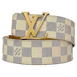 Louis Vuitton-Cinto Santur Louis Vuitton-Marrom,Branco,Dourado