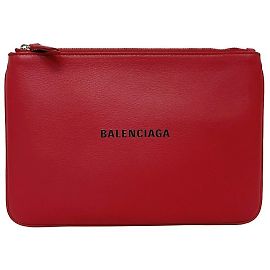 Pochette Balenciaga M Rossa Nera in Pelle Nero Rosso