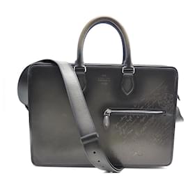 Berluti-BERLUTI UN JOUR LEATHER SCRITTO PATINA SHOULDER BRIEFCASE BAG-Other