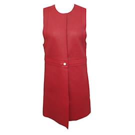 Hermès-NINE HERMES VEST MID-LENGTH WITHOUT SLEEVES H1129D0Z938 DEER LEATHER M 38 JACKET-Red