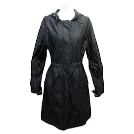 Burberry-NEW BURBERRY WATERPROOF 8017542 MONOGRAM JACQUARD ECONYL PARKA M 38 JACKET-Black