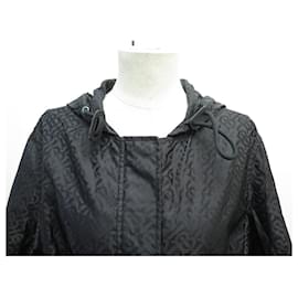 Burberry-NEW BURBERRY WATERPROOF 8017542 MONOGRAM JACQUARD ECONYL PARKA M 38 JACKET-Black