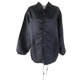 Balenciaga-Balenciaga Nylon Cupra Oversized Coach Jacket 34-Black