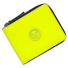 Portafoglio bifold Versace in nero e giallo neon Nero Giallo