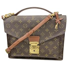Louis Vuitton-Louis Vuitton Monogram Monceau 28 Shoulder Bag-Brown