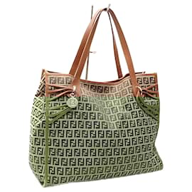Fendi-Fendi Zucchino Tote Bag-Brown