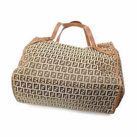 Fendi-Fendi Zucchino Tote Bag-Brown