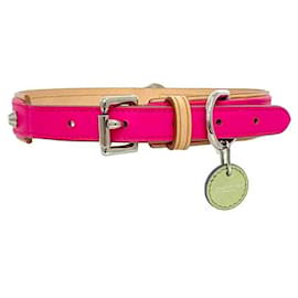 Balenciaga-Balenciaga Leather Dog Collar-Pink,Beige