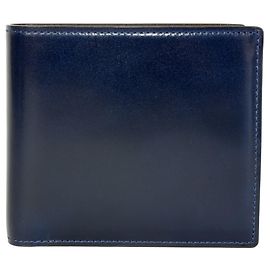 Les Prairies de Paris PRAIRIE Bi-fold Wallet in Blue Leather Blue
