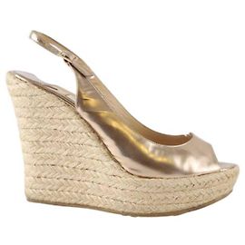 Jimmy Choo Espadrillas in pelle D'oro