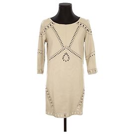 Bash Vestido de cuero Gris