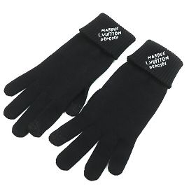 Louis Vuitton Damier Heritage Handschuhe Schwarz