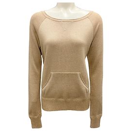 Langärmliger Rundhals-Wollstrickpullover Vionnet Gold Shimmer Golden