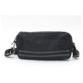 Christian Dior Black Logo No.2 Nylon Shoulder Bag Black