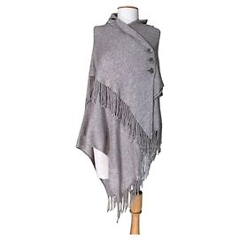 Autre Marque Cardigan Poncho Adagio Beige Cachemire Laine Beige