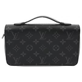 Louis Vuitton-Louis Vuitton Monogram Eclipse Zippy XL Travel Case-Brown,Black