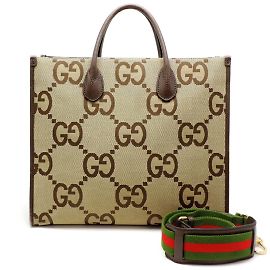 Bolsa tote de couro bege feminina Gucci Bege
