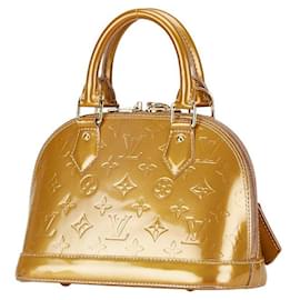 Louis Vuitton-Louis Vuitton Alma BB Patent Leather Handbag-Beige