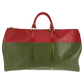 Louis Vuitton-Louis Vuitton Epi Leather Keepall 50 Bag-Red