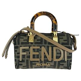 Fendi-Fendi By The Way Mini Canvas Handbag-Brown