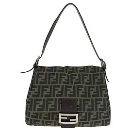 Fendi Canvas Mamma Bucket Shoulder Bag Brown
