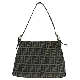 Fendi-Fendi Canvas Mamma Bucket Shoulder Bag-Brown