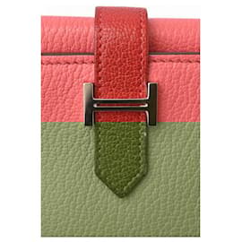 Hermès-Hermes Trifold Wallet Rose Lipstick-Pink