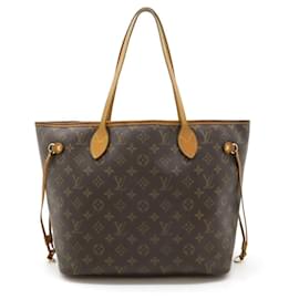 Louis Vuitton-Louis Vuitton Monogram Neverfull MM Tote Bag-Brown