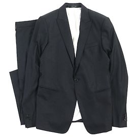 Emporio Armani Wool Silk Suit Set Navy 46 Navy blue