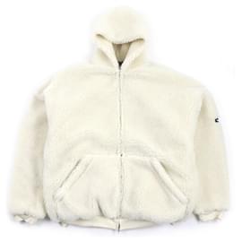 Balenciaga-Balenciaga Unisex Fleece Jacket Ivory-Cream