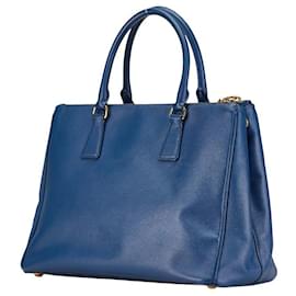 Prada-Prada Saffiano Galleria Leather Handbag-Blue