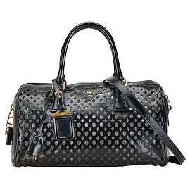 Prada Saffiano Mini Boston Bag 2WAY Black