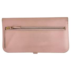 Hermès-Hermes Dogon Long Wallet Pink Rose Sakura-Pink