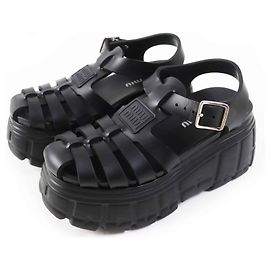 Miu Miu Sandales de pêcheur à plateforme MIUMIU EVA noires Noir