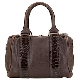 Balenciaga-Balenciaga Leather Handbag 170937 Brown-Brown