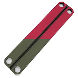 Hermès-Hermes Silkit Rouge H Strap-Brown,Pink,Red