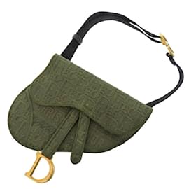 Christian Dior-Christian Dior Khaki Saddle Bag-Khaki
